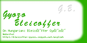 gyozo bleicoffer business card